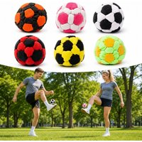 Durable Soccer Hacky Footbag Soft Fleece Juggling Ball Plush Sports Footbag for Adult Coordination Training Indoor Outdoor Play