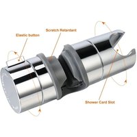 Adjustable Shower Head Holder 22mm- 25mm Universal Bracket ABS Chrome Plated Hand Shower Rail Slider Clamp