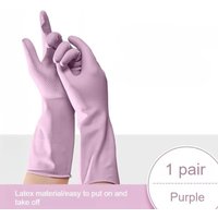 Latex Dish Washing Gloves with Cotton Liner Reusable Rubber Glove Non-slip Grip Waterproof Gloves For Kitchen Bathroom Cleaning