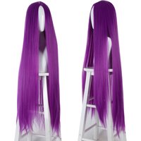 Synthetic Lolita Cosplay Wig Blonde Blue Red Pink Green Purple Hair for Cosplay Party 100CM Long Straight Wigs for Women