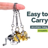 Fishing Reel Decorative Pendant, Mini Fishing Reel Keychain, Lure Pendant - Exquisite & Compact