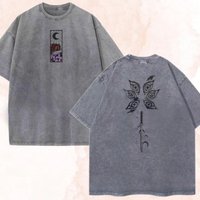 Summer Men's Washes T-shirts Japanese Anime Demon Slayer Graphic Clothing Harajuku Y2K Oversized Tops Cotton Fashion Causalswear