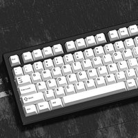 120 Keys Minimalist Style White Double Shot PBT Keycaps Cherry Profile Key cap for Cherry MX Switches Mechanical Gaming Keyboard