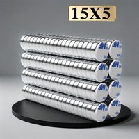 15x5 Powerful Neodymium Magnet With double-sided adhesive N35 NdfeB Permanent Magnetic imanes Round Super Strong Fridge Magnets
