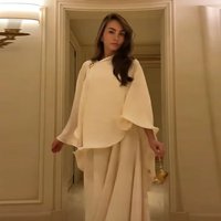 Elegant Chic Shawl Maxi Dress Set Vintage Modest Women Cape Dresses Spring Evening Party Office Minimalist Gentle Outfit