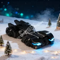 215pcs MOC Arkham Asylum Batmobile Minifig Super Heroes Model Building Blocks Assemble Toy DIY Creative Christmas Gift Idea Kids