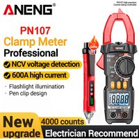 ANENG PN107 Professional Digital Clamp Meter VC1010 Non Contact Voltage Tester Current 600V Voltage Temperature Test Electrical