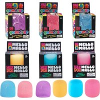 NeeDoh Style Squishy Stress Relief Toys Gumdrop Cylinder Shape Fidget Squeeze Balls Super Solid & Anxiety Relief Sensory Toys