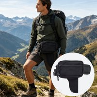 Multi-Functional Expandable Storage Pouch Tactical Waist Pack Concealed Holster Bag for Outdoor Hunting Training Camping Riding