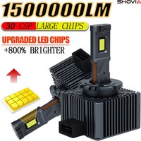 D1S D3S Super Bright LED Car Headlight Bulb CANBUS High Power D2S D4S Auto Spotlights Wireless Turbo Fan Fog Lamp Plug&Play 12V