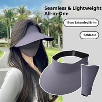 1pc Summer Foldable Seamless Wide Visor Brim Hat Quick-dry Anti UV Sun Protection Hat Nylon Hat Non-marking Sun Cap Women Gifts