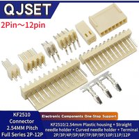 50Pcs KF2510 Connector 2.54mm Pitch 2P-12Pin Straight/Curved Male Female Socket Housing Plug Pin Header Crimp Terminals KF-2510