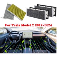 Internal & External Cabin Air Filter For Tesla Model Y 2024-2017, HEPA Air Intake Filter Replacement with Activated Carbon