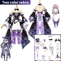 Game Honkai: Star Rail New Herta Cosplay Costume Wig Purple Dress Hat Full Set Halloween Comic Party Role Play Outfits