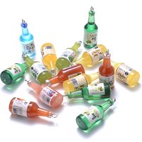 10Pcs/Lot 10x13mm 7 Color Glass Sake Bottle Pendant For Jewelry Necklace Bracelet Making DIY Findings Charms Pendant Keychain