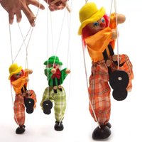 Wooden Marionette Puppets Pull String Puppet Clown Doll Birthday Christmas Gifts Theater Puppetry Party Favors For Kids Adults
