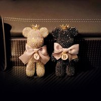 Creative Crown Diamond Cute Bear Car Fragrance Perfume Clip Air Outlet Aroma Air Fresher Decoration Accessories Aromatherapy