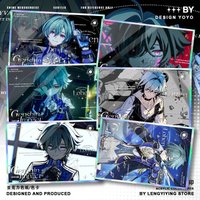 Gaming Lohen Genshin Impact Anime Role Double Flash Acrylic Colored Paper Cosplay Signature Board Game Signature