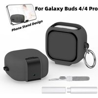 2026 for Samsung Galaxy Buds 4/4Pro Case with Lock Phone Stand Full Body Protective Case with Cleaner Kit For Galaxy Buds 4/4Pro