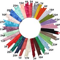2025 Women Narrow Long Scarf 100x4cm Solid Color Chiffon Silk Scarves Rubber Red Tie Black Bag Ribbon Headbands Choker Streamer