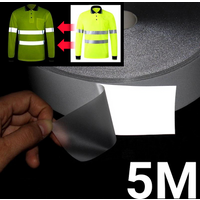 5M Reflective Strip Heat Transfered 2cm/5cm Reflective Tape Sticker Material for Bag Shoes Handmade Iron on Roadway Safety