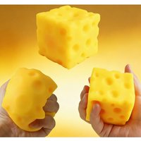 Soft Cheese Cube Squishy Toy - Simulation Squeeze Stress Relief Sensory Fidget Toy for Adults Focus Training Anxiety Relief Gift