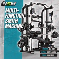 Multifunction Smith Machine Commercial Gantry Squat Rack Bench Press Home Gym Comprehensive Strength Trainer Fitness Equipment