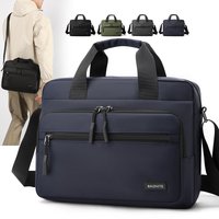 BALTHIE Men Large Capacity Crossbody Bag Versatile Business Casual Shoulder Handbag with Adjustable Strap Multiple Compartments