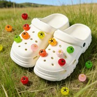 10PCS Transparent Tomato Shoe Charms Cute Removable Summer DIY Accessories for Girls Summer Shoes Charms Hole
