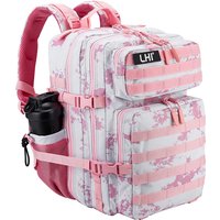 LHI 45L Tactical Backpack Waterproof Tie-Dye Sports Travel Daily Gym Rucksacks Weekend Overnight Daypack with Bottle Holder