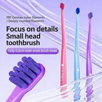 3 Small Interdental Brushes for Cleaning between Teeth, Suitable for Dentures and Braces, with Soft Bristles for Deep Cleaning, Dopamine Color Series, Non-Slip Handles, Individually Packaged, Suitable