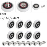 8Pcs Bath Cabinet Roller Wheel Shower Room Accessories Bearing Roller Wheel 19/23/25mm Shower Room Roller /Runners/Wheels