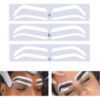 10Pcs Disposable Eyebrow Stencil Sticker Grooming Brow Shaper Template Eyebrow Tattoo Tint Airbrush Auxiliary Make Up Tool