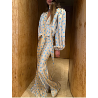 Black Polka Dot V Neck Shirt Skirt 2 Piece Set Women Elegant Long Sleeve Blouses With Scarf Suit 2026 Lady Commucate Outwears