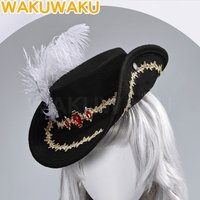 IN STOCK Hunter MC Cosplay Hat Accessories Game Love and Deepspace WakuWaku Heroine Sylus Silverwing Fiend Lolita Hat