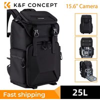 K&F CONCEPT 25L Camera Backpack Bag 15.6" Laptop Compartment DSLR/SLR Mirrorless Camera Case For Sony Canon Nikon Sony Camera