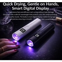 Rechargeable Mini UV LED Nail Lamp with Smart Display Portable Fast-Drying Nail Dryer Stand for Manicure Removable Desk UV Light image 4