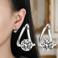 Advanced Sense Earrings Diamond Stud Earrings Women's Hoop Earrings Are Simple and Versatile Trendy and Elegant Party Jewelry