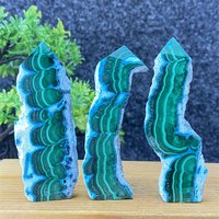 Elegant Peacock Stone Crystal Tower Natural High-Quality Polished Magic Rock Wand Irregular Spiritual Home Decoration Gift