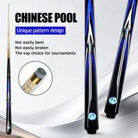 Chinese Professional Pool Cue 10mm Tip, Maple Wood Walnut Brass Vacuum Interface, Not Easily Bent/Broken Tournament Choice