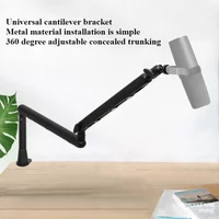 Desktop Mic Stand - Foldable Anti-Shock Cantilever Holder Mic Boom Arm