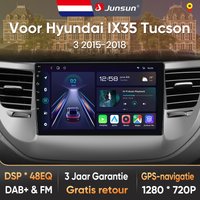 Junsun do Hyundai IX35 Tucson 3 2015-2018 9 Cali 4GB 64GB Android 13 Car Stereo GPS Nawigacja Carplay Radio Samochodowe DSP Bluetooth FM Obsługa Sterowania Kierownicą Wejście USB AUX Gotowy do Kamery