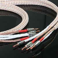 High quality Kimber Kable12TC OCC24 strand HiFi speaker cable, CD amplifier connection cable, purple copper banana plug
