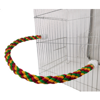 Bird Bite Toy Multi-color Parrot Standing Woven Rope Toy Bird Chew Toy Bendable Pet Parrot Standing Perches For Parakeet