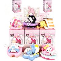 Sanrio Kuromi My Melody Blind Box Figure Cute Sleepy Anime Action Figure Model Toy Doll Collection Gift for Kids Girls