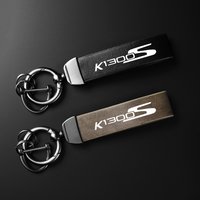 Keychain K1300S For BMW K1300S K1300 S High-Grade Leather Suede Keychain Holder Carbon Leather Keyring Motorcycle Accessories