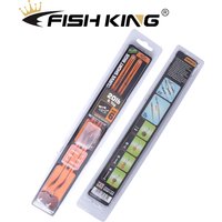 FISH KING Carp Fishing Hair Rig 2Pcs/1Set 2#-8# Ready Made Hook with Boilie Stoppers Carp Fishing Line Group Fishing Tackle