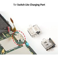 2Pcs Replacement Type C Charging Port for Switch Lite USB C Console Dock Connector Charger Socket Port for Switch Lite HDH‑001