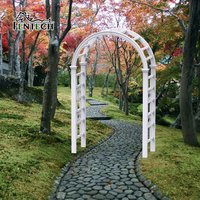 Beautiful Event Wedding Portable Arbor PVC/Plastic/Wood Garden Arch with Gate Easily Assembled Fence & Trellis in Boxes