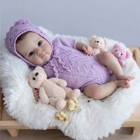 Lifelike Reborn Baby Doll 20 Inch 50cm, Soft Cotton Body Poseable Newborn Baby Doll, Rooted Hair Realistic Reborn Baby Dolls, Pretend Play Nurturing Toy Birthday Gift for Girls Kids